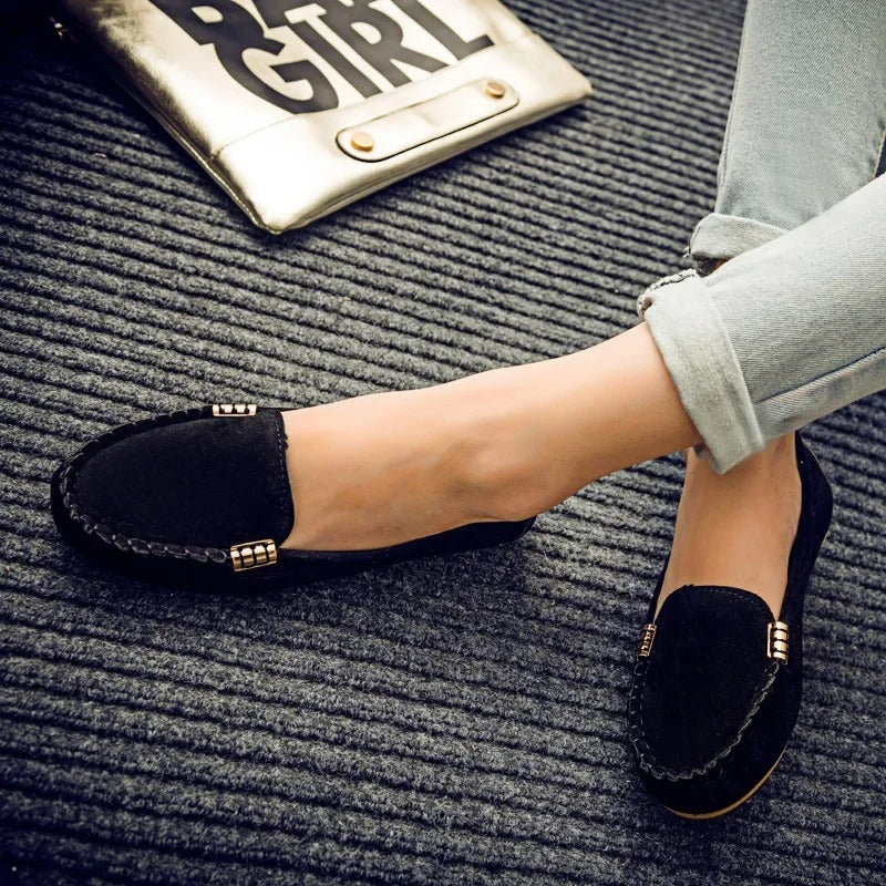 Women Flat Shoes Spring Autumn Women Casual Shoes Slips Round Toe Denim Flat Loafer Plus