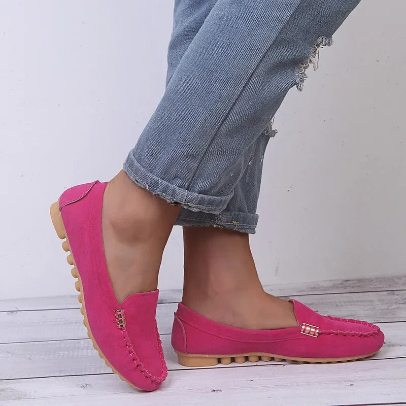Women Flat Shoes Spring Autumn Women Casual Shoes Slips Round Toe Denim Flat Loafer Plus