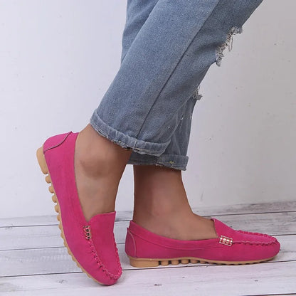 Women Flat Shoes Spring Autumn Women Casual Shoes Slips Round Toe Denim Flat Loafer Plus